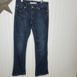 Tin Haul Women's Deep Blue Boot Cut Jeans